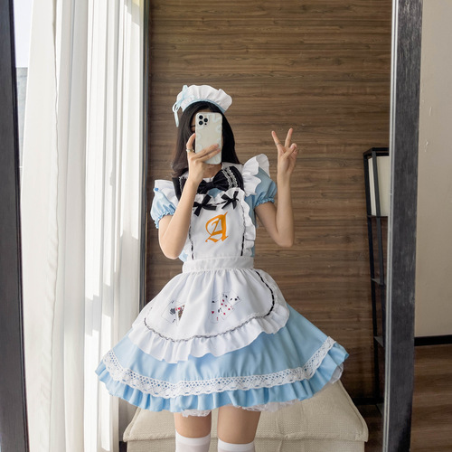 New Japanese anime cos costume Alice in Wonderland series poker maid costume cosplay costume