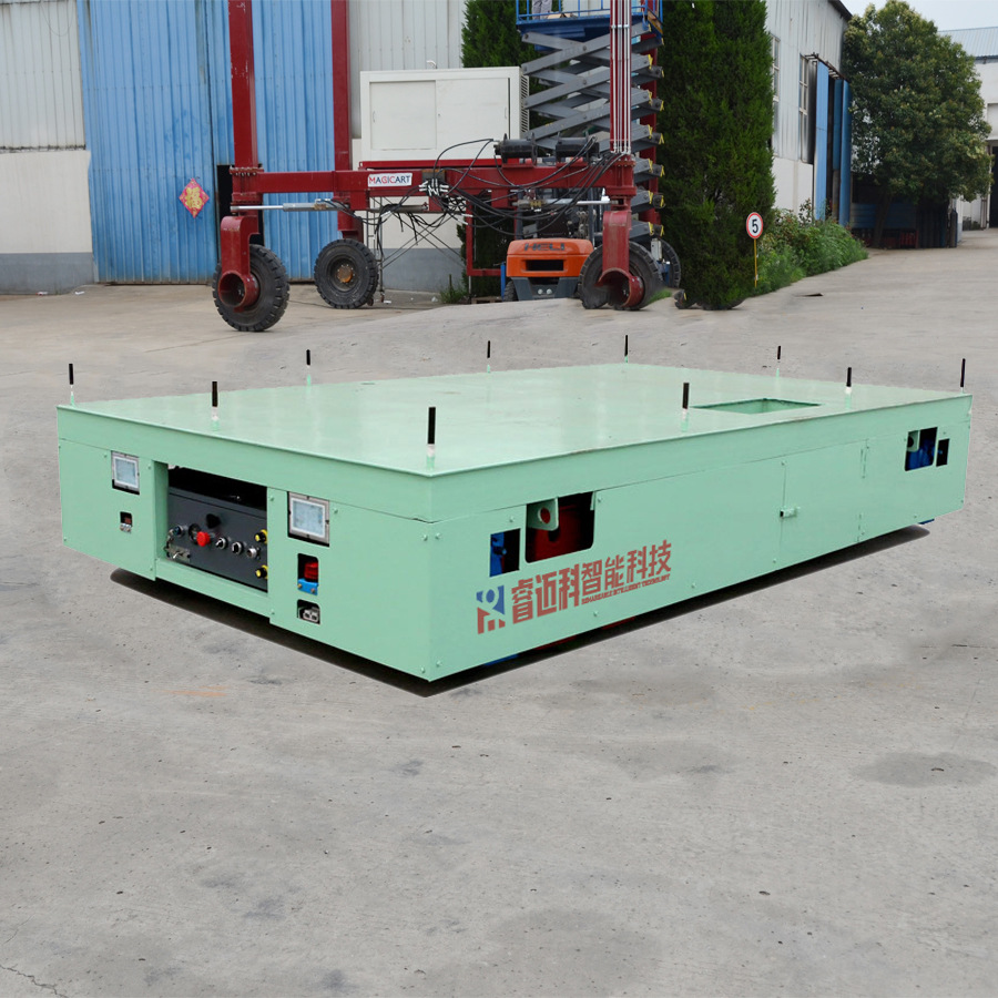 模具搬运20T无轨平板车 电动遥控无轨地平车车间运输无轨胶轮车