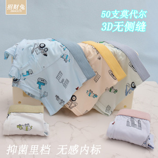 Children's Underwear Male 3-12 Years Old Middle School Children 50 Modal Cotton 3D Boneless Flat Angle Student Class A Bacteriostatic Underwear