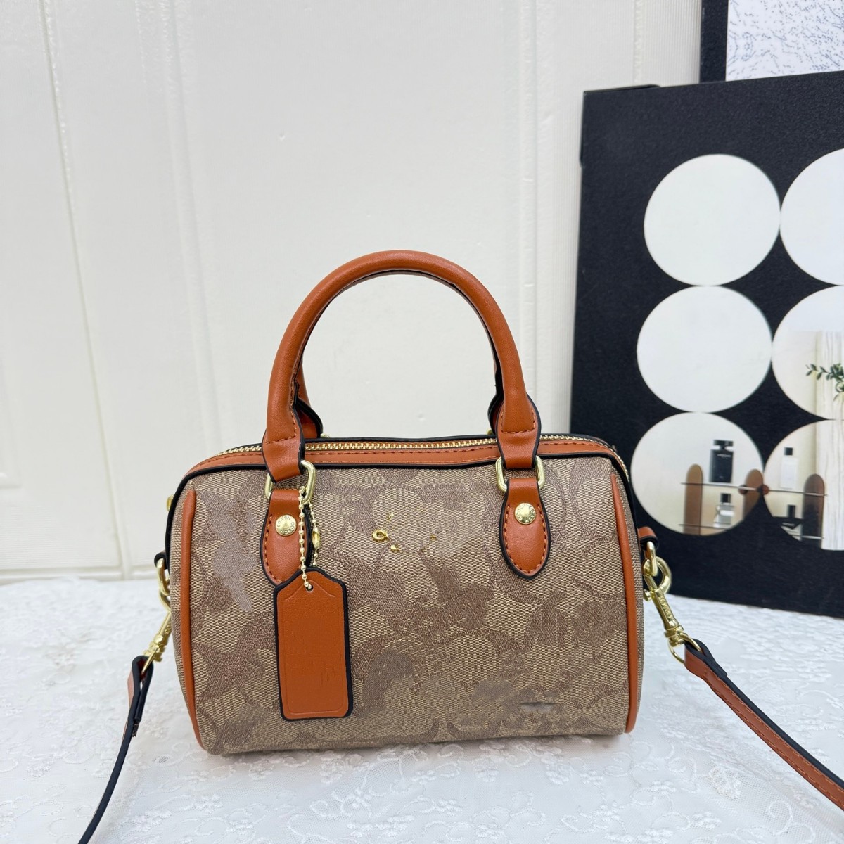 Koujia New Pillow Bag Monogram Mini Fashion Crossbody Single Shoulder Women's Handbag Boston Large Capacity Bag - Thumbnail 4