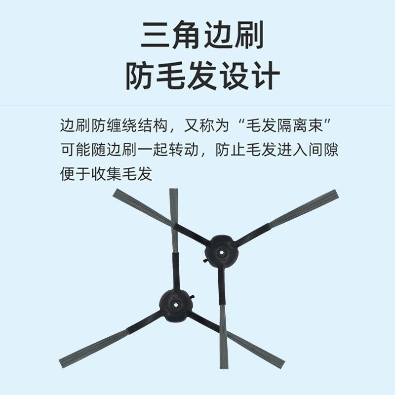 適用米家睿米EVE PLUS自集塵掃地機器人配件滾刷邊刷濾網塵袋抹拖