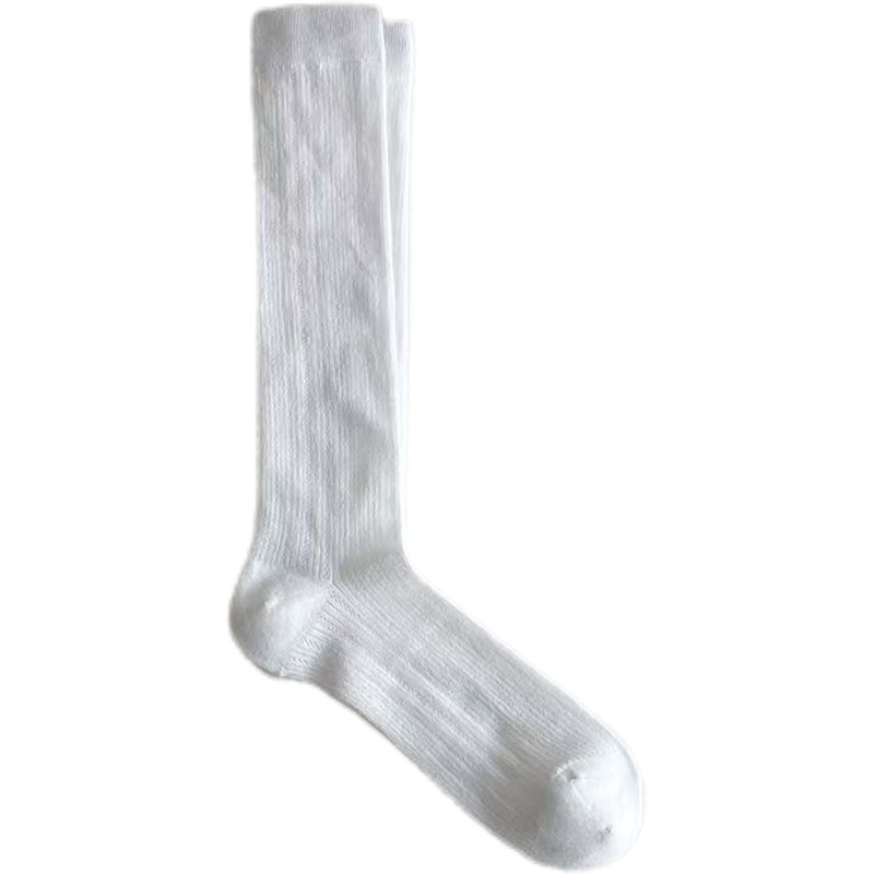 女性用夏用薄手綿ソックス、純綿ストッキング、ふくらはぎソックス、メッシュ中空パイルソックス、ストッキング、韓国風|undefined