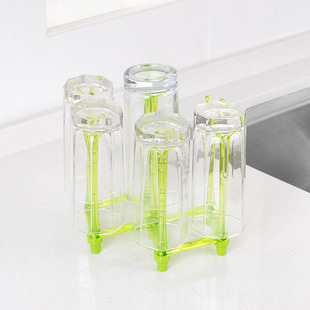 4286 creative stretch multi-position draining cup holder plastic cup holder glass water cup storage rack upside down 164g
