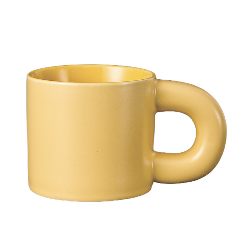 Transfronterizo de Amazon taza blanca taza de alto aspecto creativo Oficina taza de café pareja taza de agua Taza de cerámica