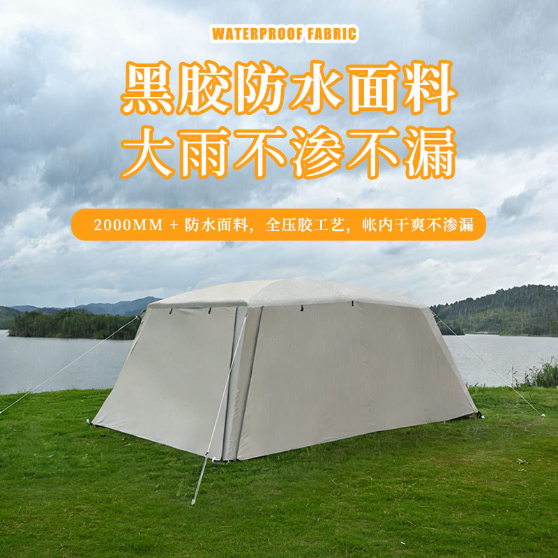 Camping camping half-mountain villa tres lados extensión vinil impermeable gran espacio camping al aire libre camping camping camping terraza carpa de techo