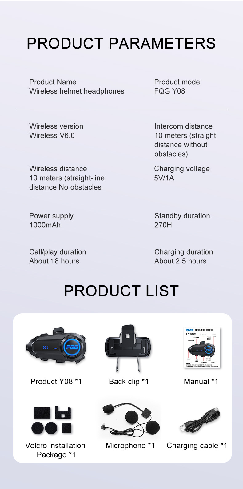 Y08 Cross-Border New Model Helmet Bluetooth Headset Mp3 Mixing Music Sharing Lcd Screen Fm Intercom Helmet Headset