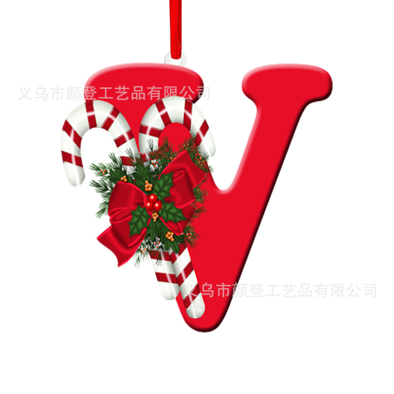 国境を越えた新しいアイデア英語のアルファベットはアクリル平面クリスマスツリーのホームパーティーの装飾プレゼントを飾っている|undefined