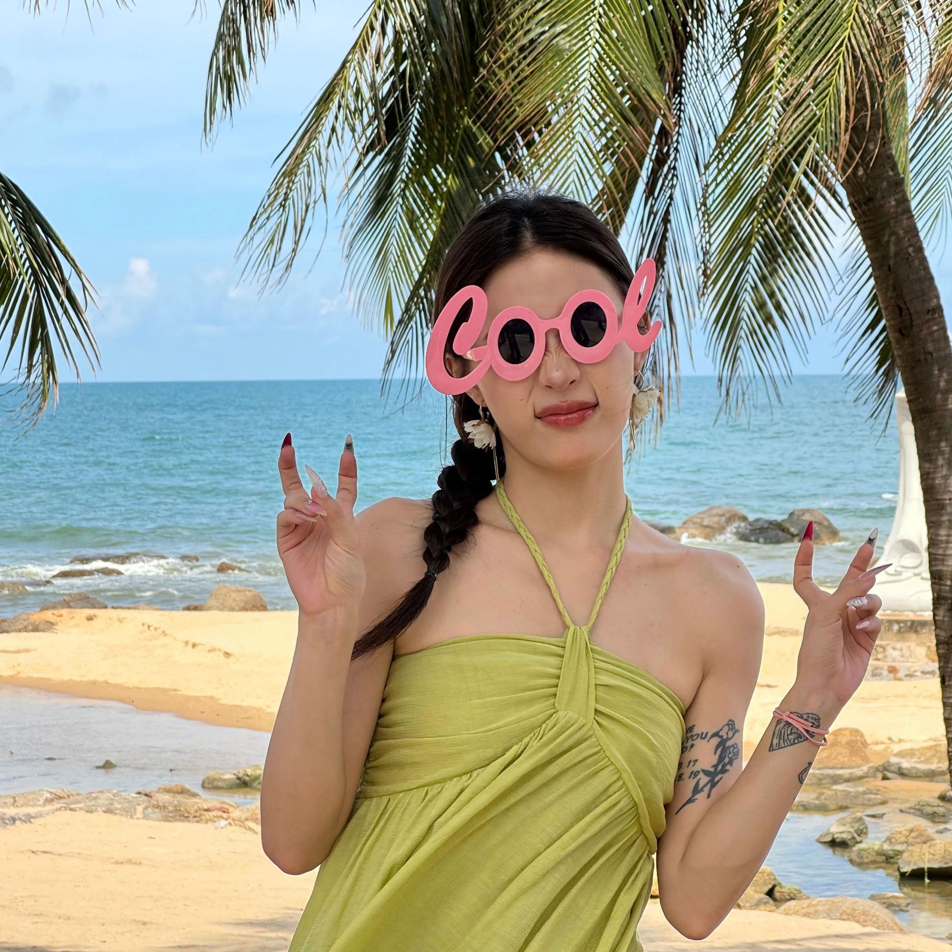 Gafas de Fiesta con Temática Hawaiana, ABS, Divertido, Decorativo, para Fiestas en la Playa y Festivales de Música