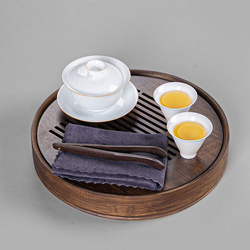 Wholesale Bamboo Water-Storing Small Tea Tray Simple Home Use Small Drainable Tea Mat Tea Sea Gongfu Tea Set