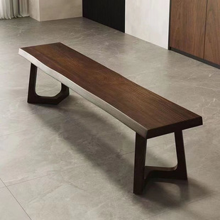 Scandinavian Chinese Solid Wood Bench Internet Celebrity Simple Modern Bench Bench Office Restaurant Bench Dining Chair