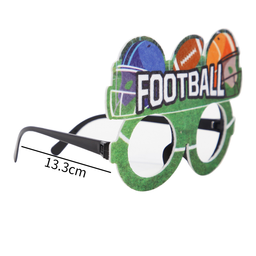 Transfronterizo nuevo Super Bowl rugby gafas fans animar apoyos fútbol americano Olive Festival gafas marco