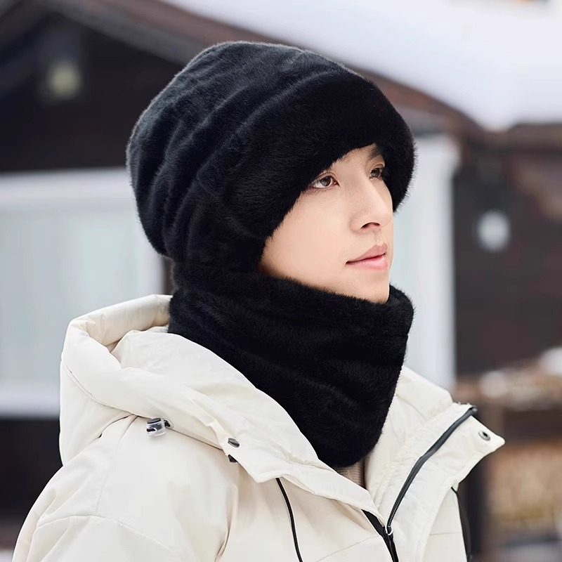 2024 Men's Winter Warm Pullover Hat Warmer Cycling Ear Protection Windproof Fleece Thickened Face Mask Neck Scarf_voghion.com