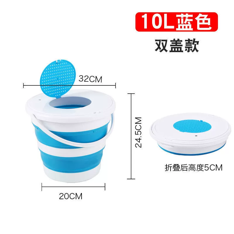 Foldable handheld universal bucket for traveling
