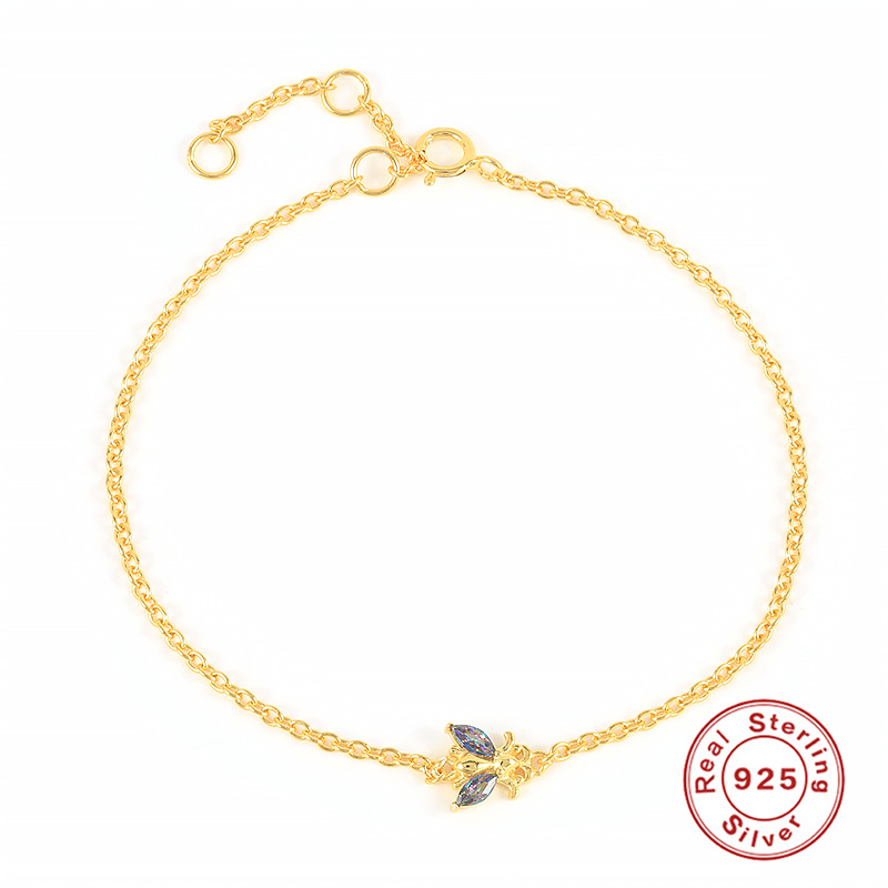 Fashion Bee Sterling Silver Plating Artificial Rhinestones Bracelets 1 Piece