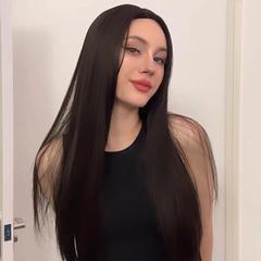 Foreign trade wig women's full head cover long hair straight hair Synthetic wig chemical fiber matte high temperature silk wig wholesale