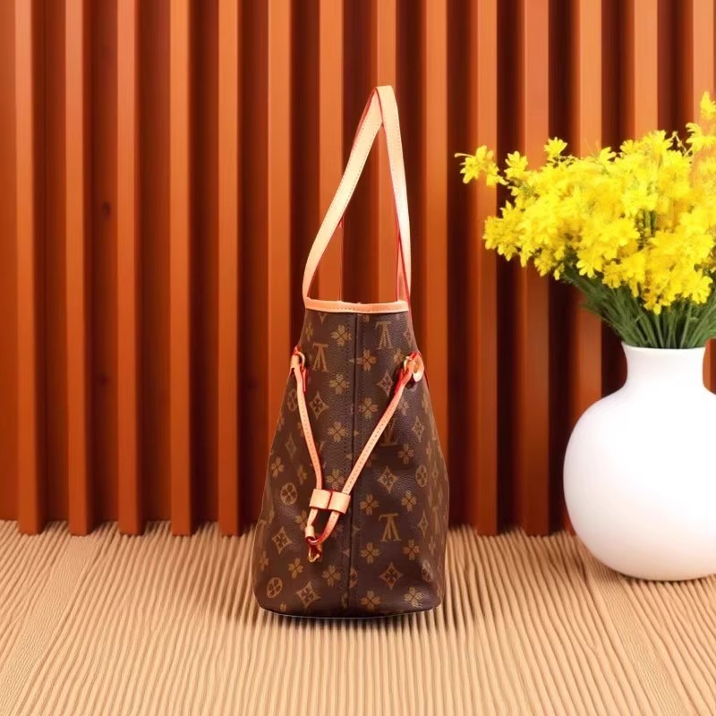 Transfronterizo versión de chip original L neverfull bolsa de compras V2025 nueva bolsa de cuero bolsa de mujer