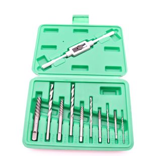 11-Piece Set of Broken Screw Extractors for Removing Broken Threads and Teeth, Tool for Removing Lower Section Threads and Bolts