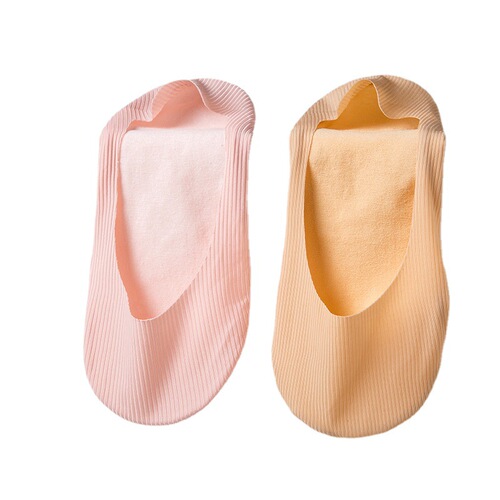 Summer women's ice silk boat socks solid color shallow mouth any cut invisible socks thin silicone non-slip seamless short socks for women