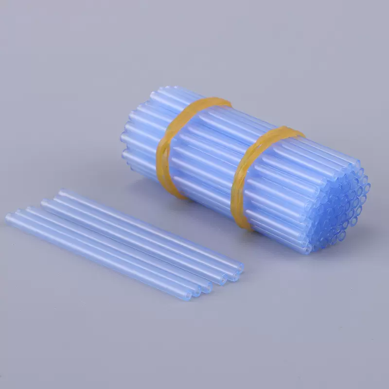 批发空心塑料管文具笔芯配件塑料制品 供应蓝色小油芯塑料管pp管
