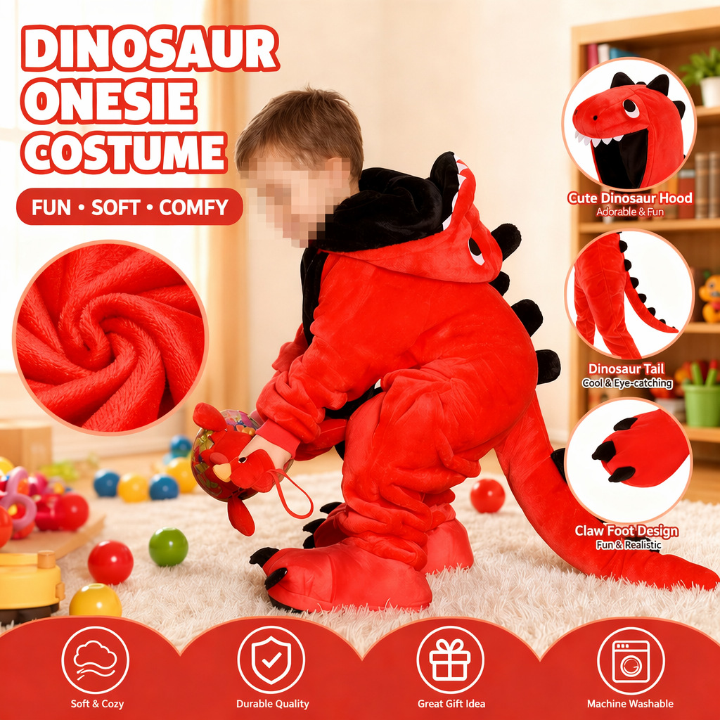 flannel dinosaur for children and adults