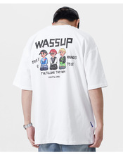 WASSUP HEODS短袖T恤男生新品国潮牌夏季棉重磅美式圆领情侣装