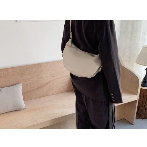 Women's Hangeul Style Crossbody Bag Large Capacity Dumpling Bag Soft Leather Tote Bag Versatile Fashion Shoulder Bag