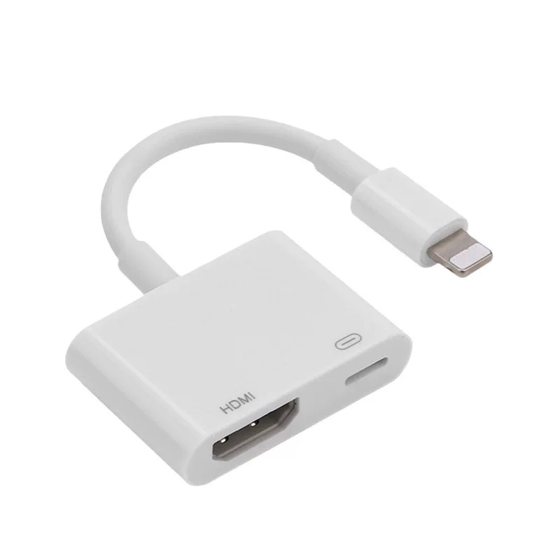 Подключаемый к Apple Lightning к HDMI конвертеру кабель для мобильного телефона к телевизору, высокое разрешение видео, белый