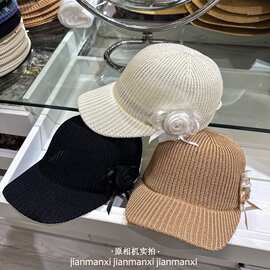 2026新款夏季立体花朵棒球帽女韩版透气遮阳甜美气质百搭鸭舌帽