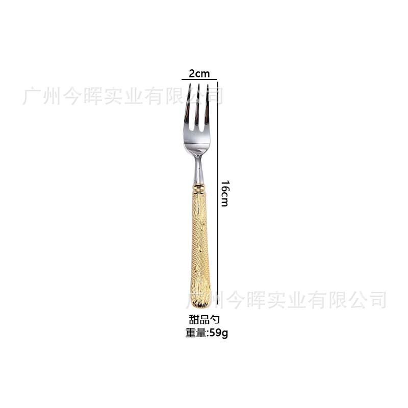 304ステンレス麦穂柄高級レストラン5つ星ホテルステーキナイフとフォークの巨大な食器の鍛造技術|undefined