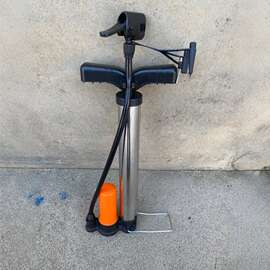 自行车高压带泵打气筒电动车摩托车汽车不锈钢打气筒蓝球玩具充气