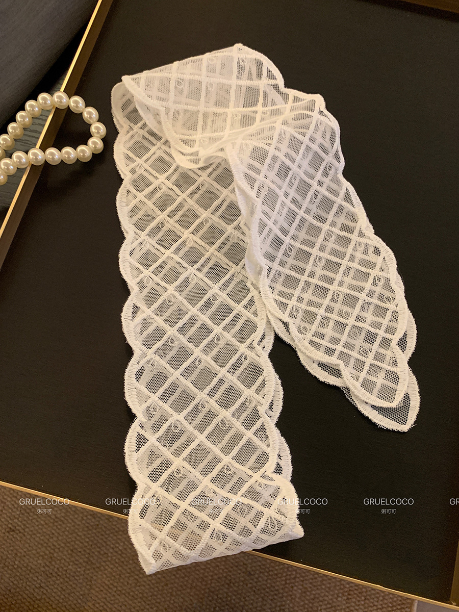 목 보호대 플로팅 목 보호대 리본 16#흰색 대형 정사각형