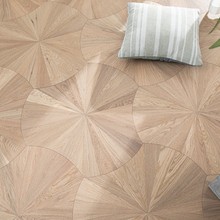 厂家直营橡木大荷叶拼花地板实木复合中式客厅会所民宿设计师推荐