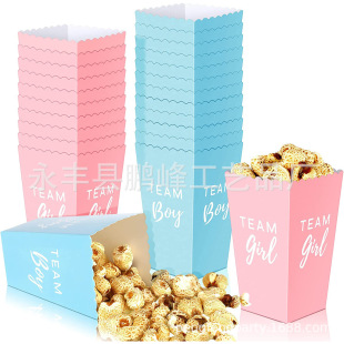 Sex Revealed Popcorn Box Boys Girls Popcorn Box Baby Showdown Gender Display Party Supplies