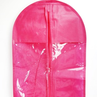 Order Thickeneded Non-Woven Suit Cover, Suit Storage Zipper Bag, Clothing Protection Bag, Spliced ​​Transparent Suit Dust Bag