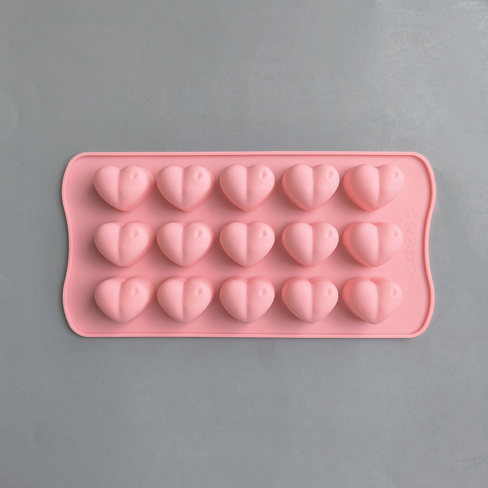 15 gotas de lluvia en forma de corazón 229 molde de silicona dulces pudín DIY pastel decoración herramientas de horneado