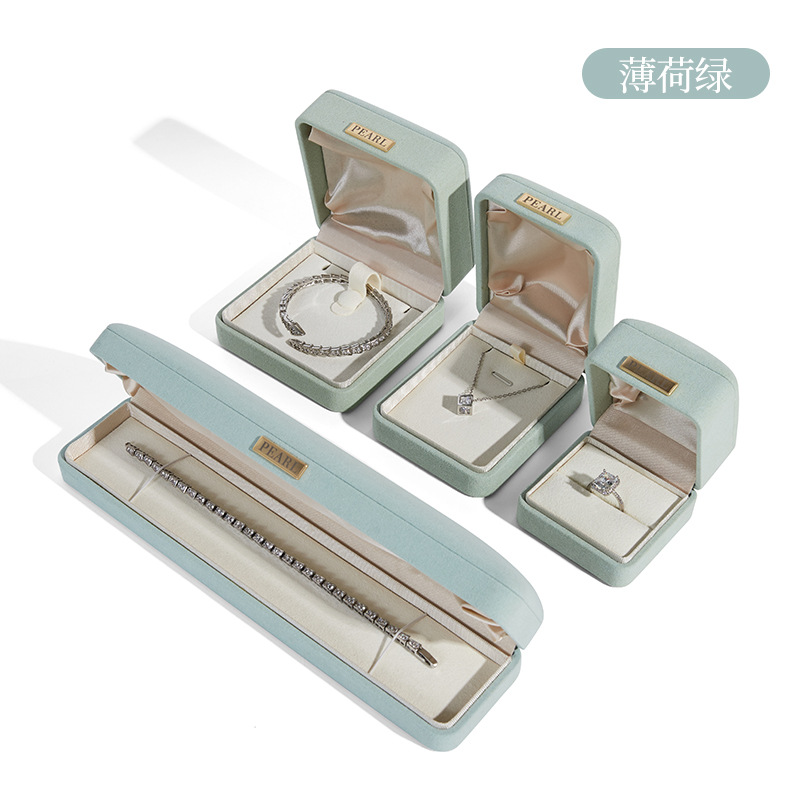 フルシルク PU レザージュエリーボックスジュエリー包装ボックスリングボックスブレスレットネックレスジュエリーボックスブレスレット収納ボックス