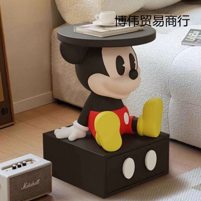 ミッキー Mi Mi サイドベッドルームベッドサイドテーブルリビングルーム収納モバイルコーヒーテーブル漫画フロアトレンディな装飾品子供用|undefined