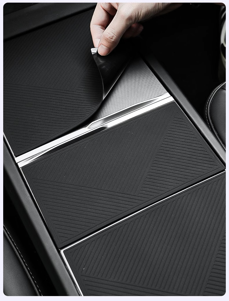 Suitable for Tesla's New Version Model 3/Y Center Console Film Silicone Mat Interior Modification Accessories Anti-Slip