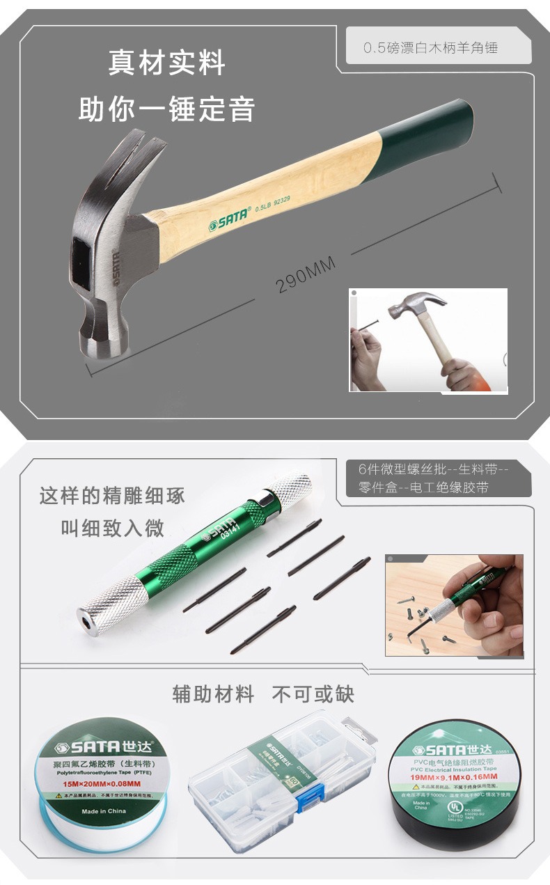 Shida Dy06503 Home/Office/Property Maintenance 36-Piece Tool Set Screwdriver/Wrench/Pliers