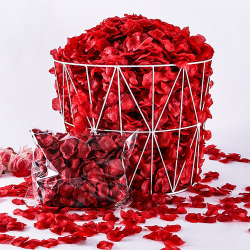 Simulated rose petals, wedding confession decoration, hand-spreading flowers, Valentine's Day, birthday, bed proposal, romantic wedding room decoration