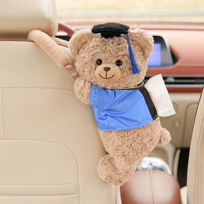 Car tissue box/set hanging bag for the back - blue-tassel-master-hanging-tissue-box