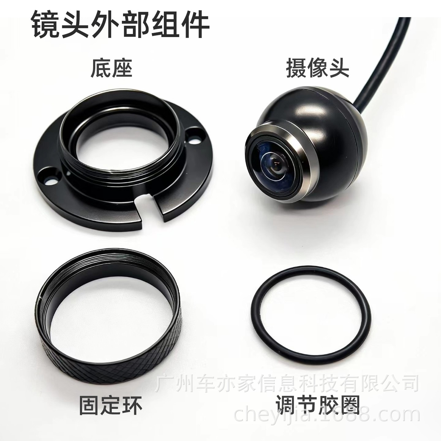 190-Degree Ultra-Wide-Angle, Universally Adjustable, Vehicle-Mounted Ahd High-Definition Full-Color 1080P Night Vision Fisheye Blind Spot Camera Lens