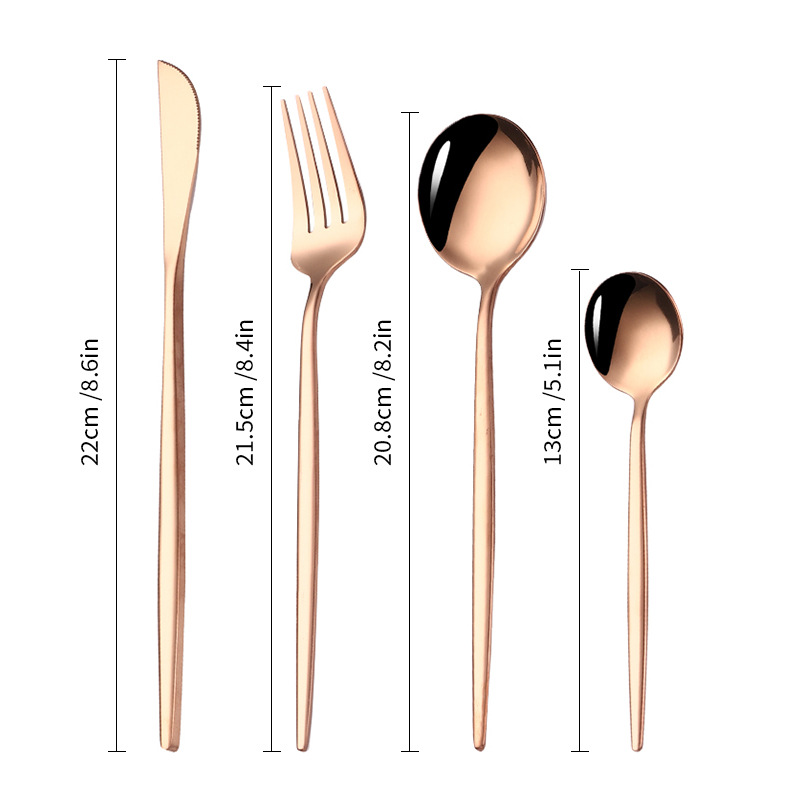 Factory Direct Sale Stainless Steel Western Tableware 24-Piece Set Portugal Stainless Steel Steak Knife Fork Spoon Gift Box Set