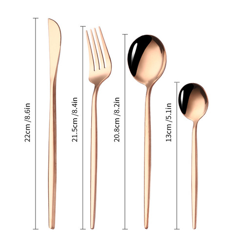 Factory Direct Sale Stainless Steel Western Tableware 24-Piece Set Portugal Stainless Steel Steak Knife Fork Spoon Gift Box Set