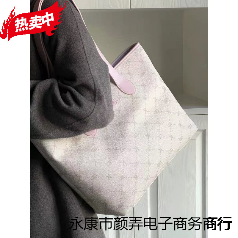 卡家新款托特包女大容量通勤时尚单肩包女大学生手提上课包电脑包