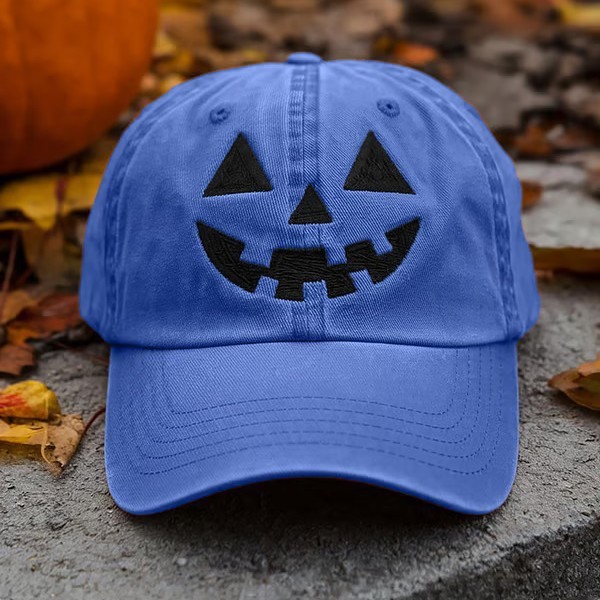 跨境现货Autumn Style Print Hat 万圣节个性南瓜秋季风格印花帽|undefined