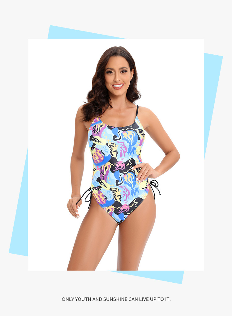 2024 swimsuit jumpsuit new split multi-color printed women's bikini_voghion.com