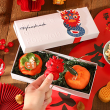 批发龙年节日卡通生肖龙柿子造型香薰蜡烛套装礼盒新年伴手礼礼物