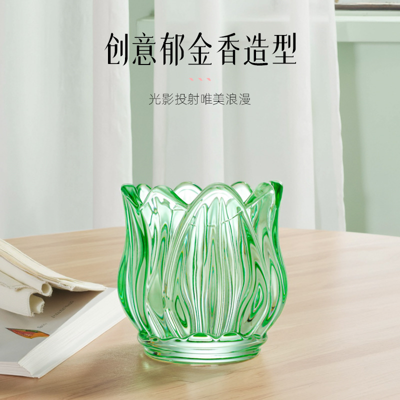 Fabricante spot al por mayor vaso de vela de tulipán ambiente decoración decoración accesorios de fotografía candelabro loto