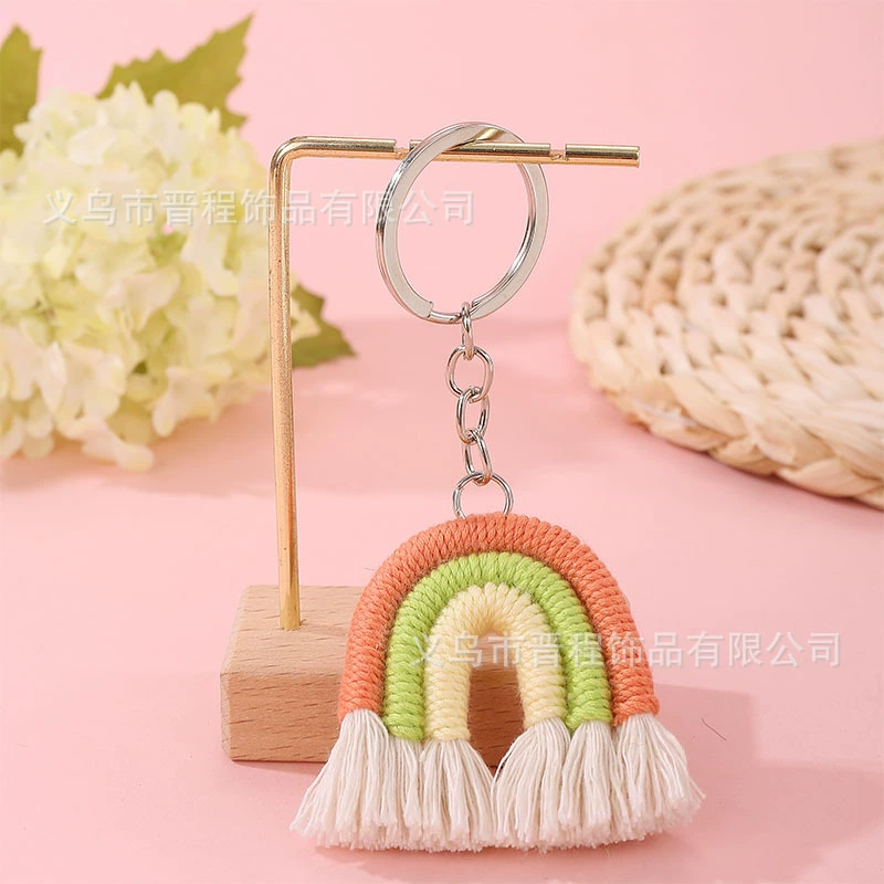 Бренд радуги подвеска с кисточками, ручка, вязаная handmade сумка, ключничка, этнический брелок, (Cross-border trading), этнический стиль